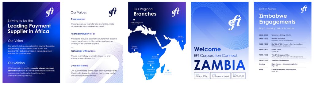 EFT Corporation marketing collateral design by GoldPear