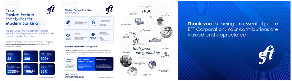 EFT Corporation brand guidelines design by GoldPear
