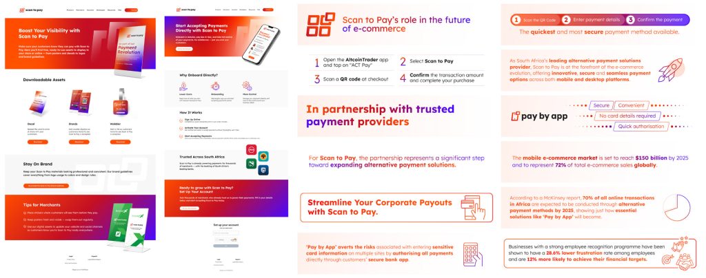Scan to Pay website design by GoldPear