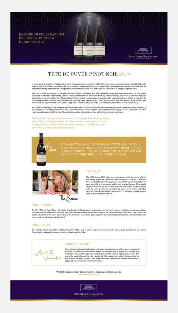 Bouchard Finlayson Newsletter By Goldpear