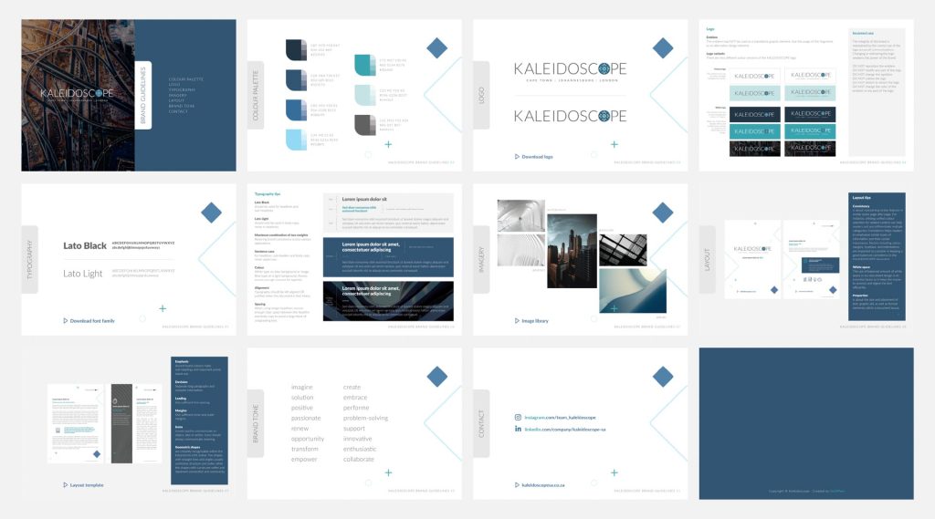 Kaleidoscope Brand Guidelines Design By Goldpear
